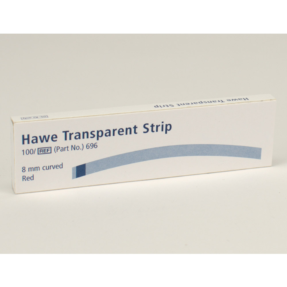 Transparent Strips gebogen 8 mm 696, 100 Stück