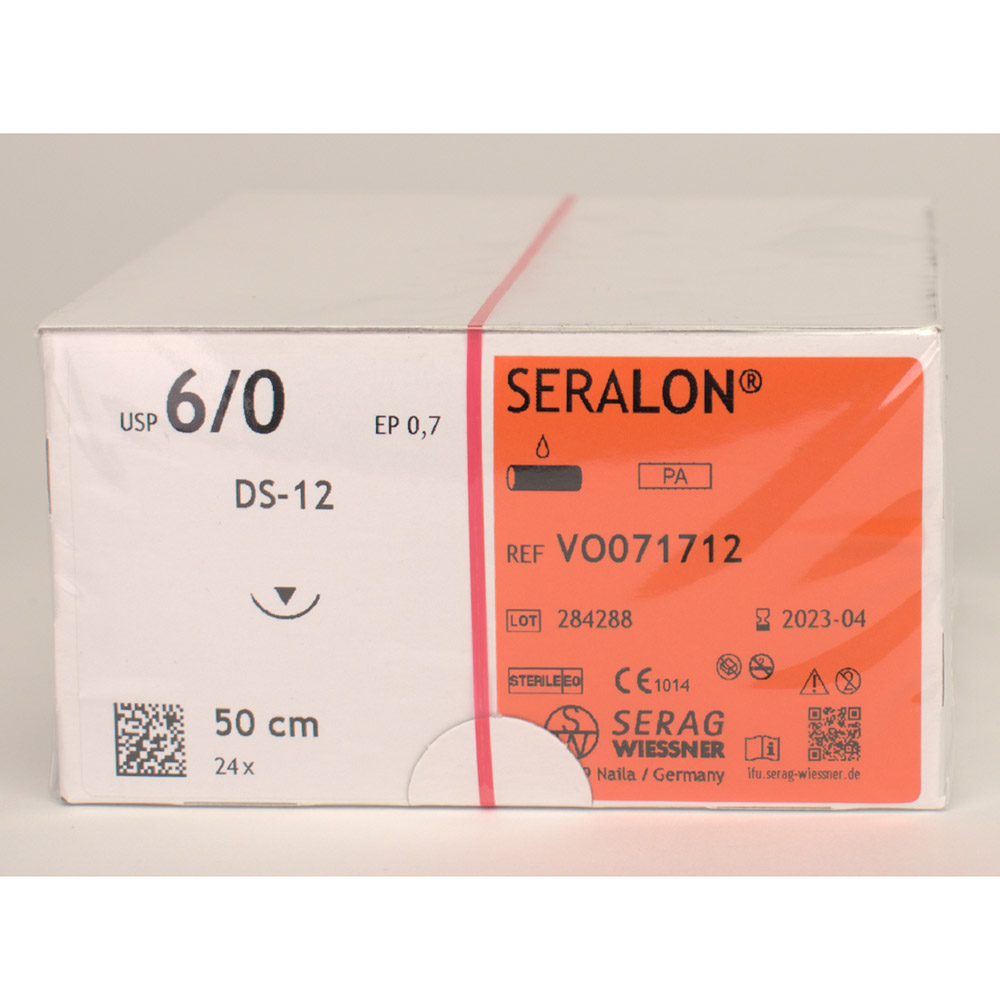 SERALON blau 50cm 6/0 DS-12 Pa24