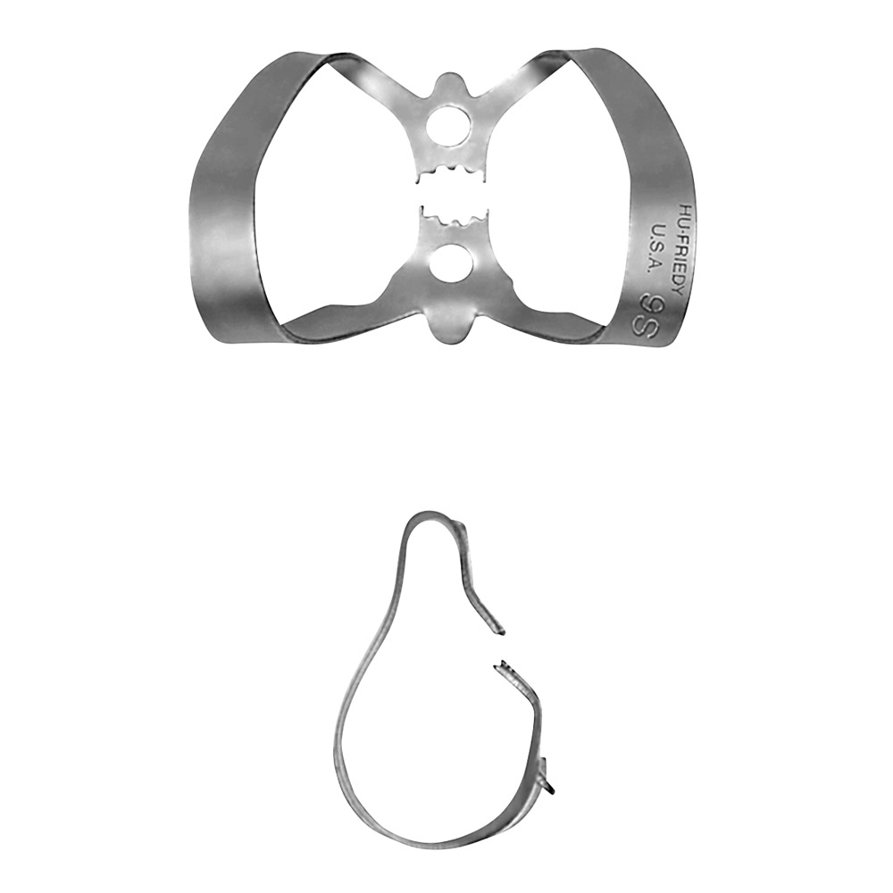 Kofferdam-Klammer 9S anterior mit Flügel, Stück
