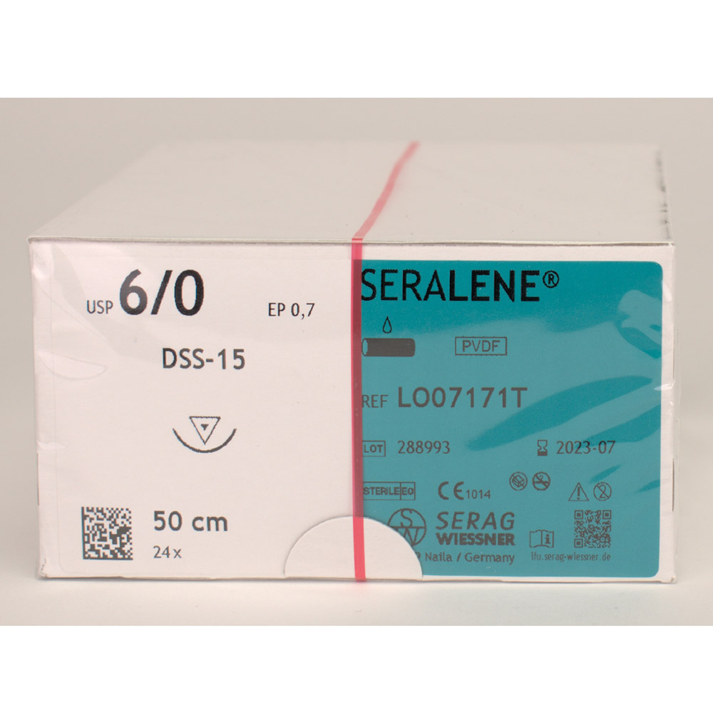 Seralene blau USP 6/0 DSS-15, 24 Stück
