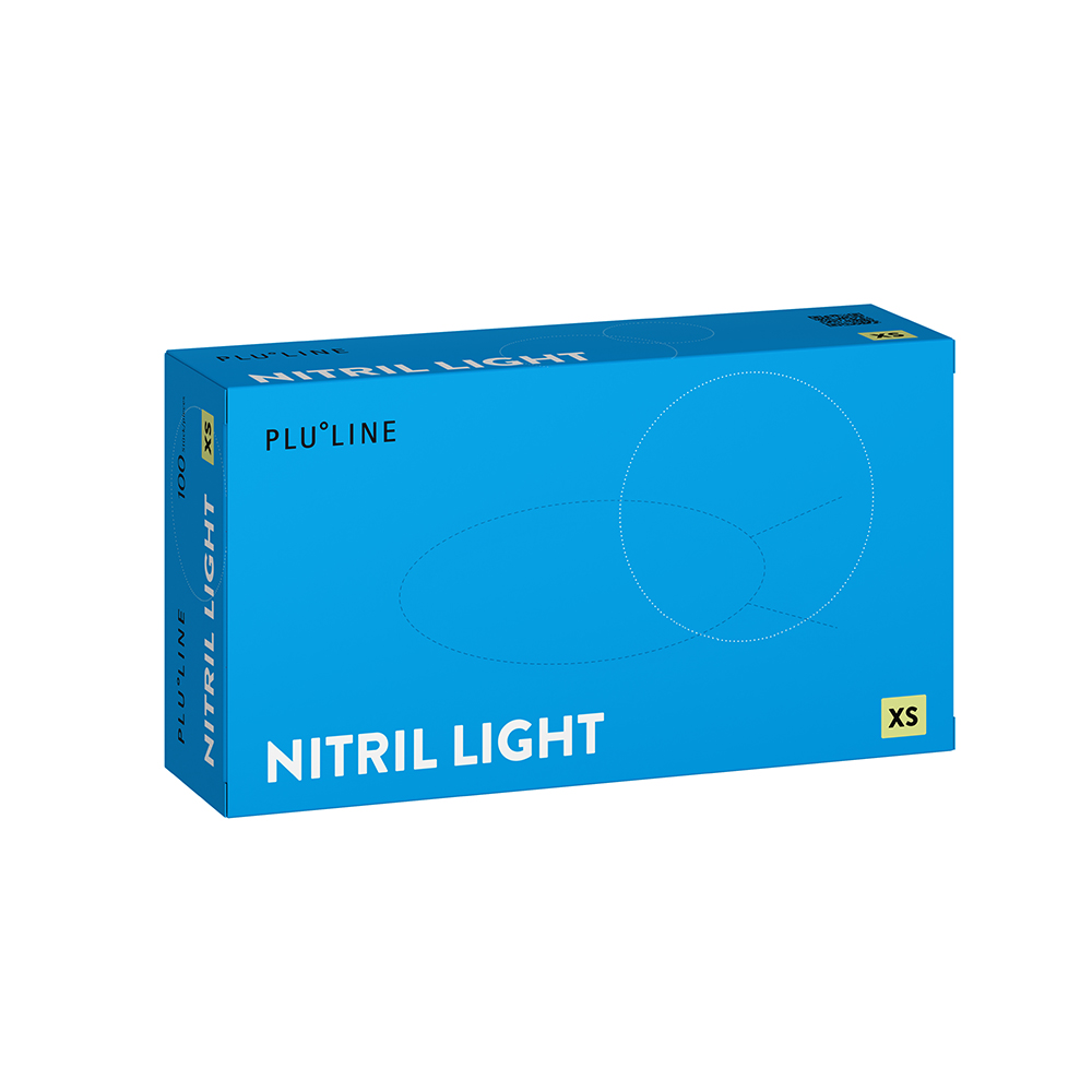 Gants PLULINE Nitrile Light blancs XS, 100 pièces