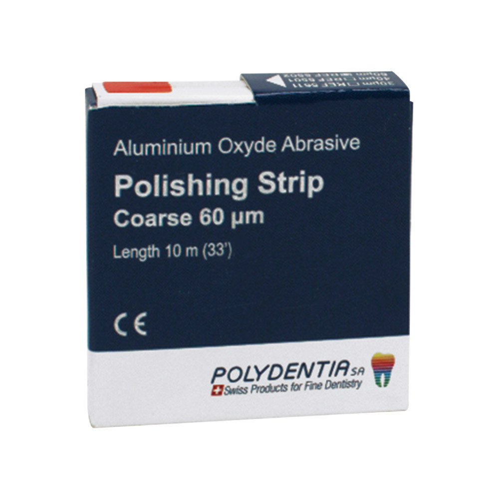 Polydentia Schleif-Band 60 µ weiß, 10 m