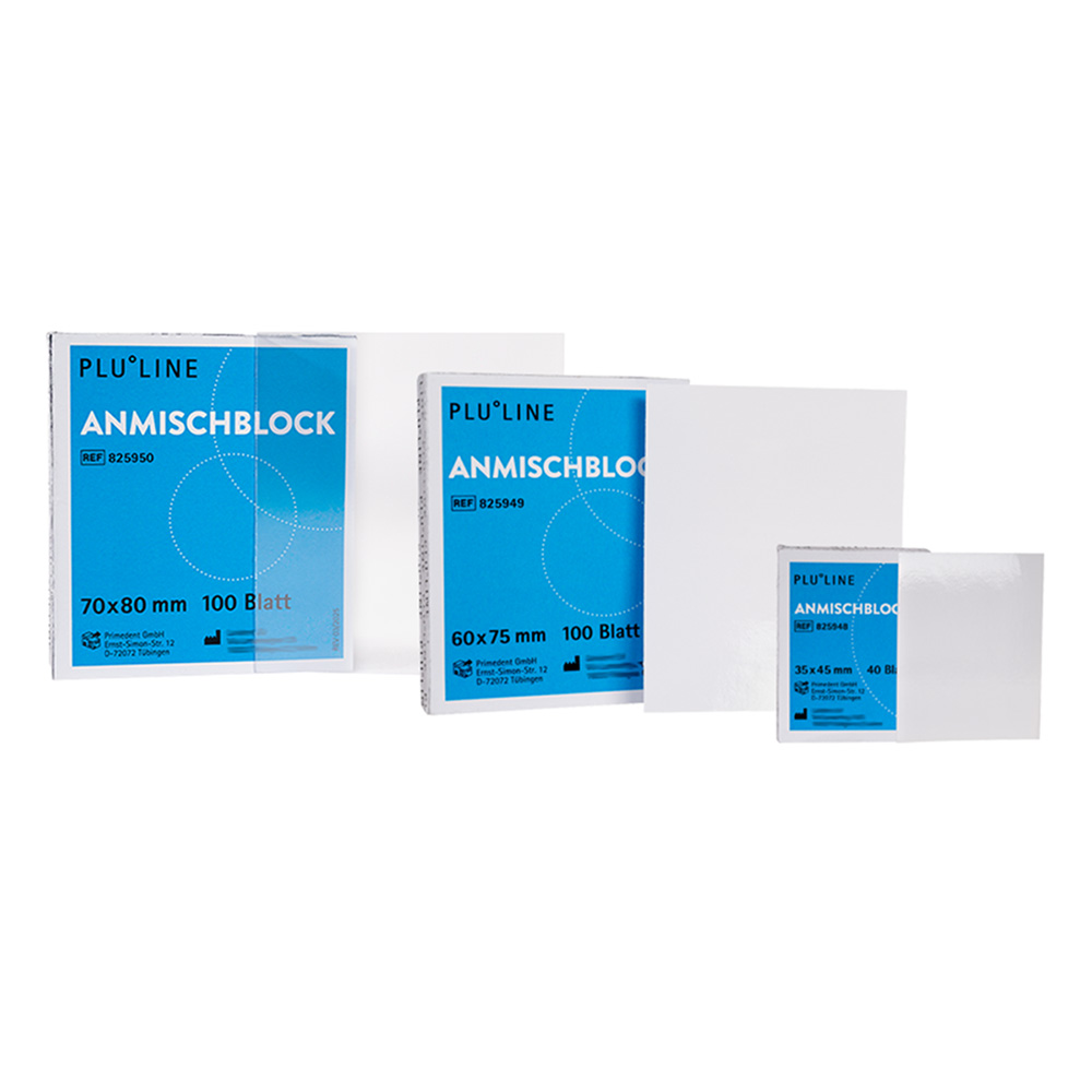 PLULINE Anmischblock 35 x 45 mm, Stück 40 Blatt