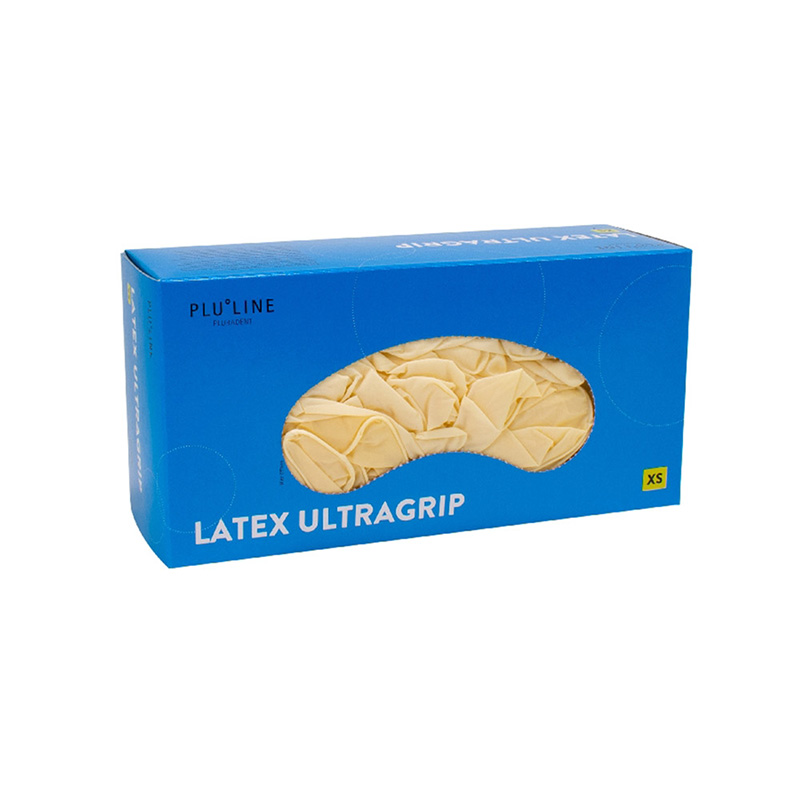 PLULINE Latex Ultragrip Handschuhe puderfrei Gr.XS, 100 Stück