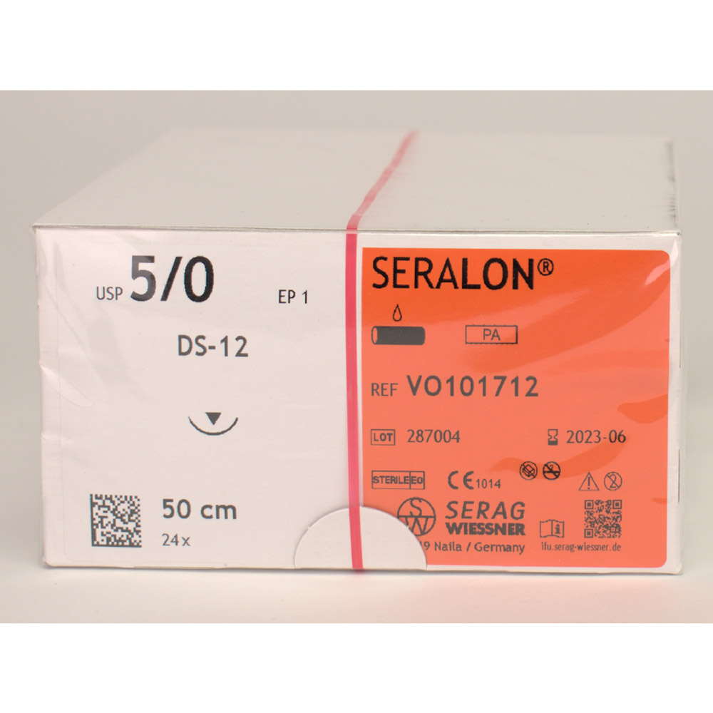 Seralon bleu 5-0 DS-12 50cm VO101712 2 4 pces