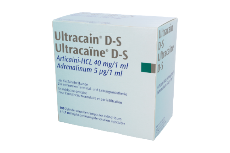Ultracain DS  >CH, 100 x 1.7 ml Zylinderampullen Packung