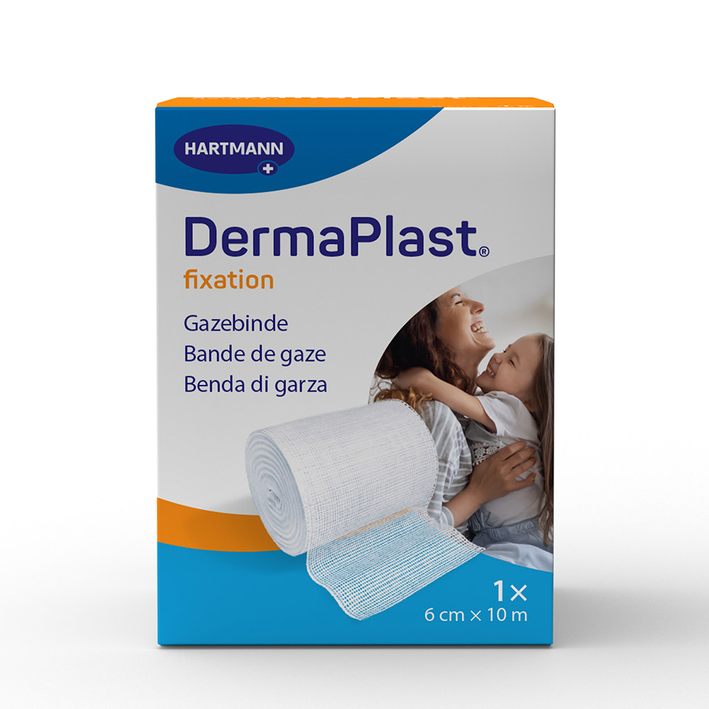 DermaPlast Gazebinden 6 cm, 10 m Faltschachtel