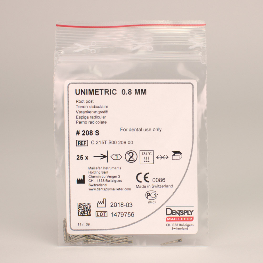 Unimetric Stifte 215T 208S, 25 Stück