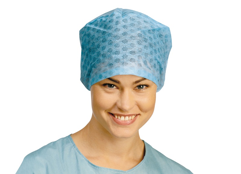 Couvre-chef opératoire barrière Miss bleu 42022 120 pièces