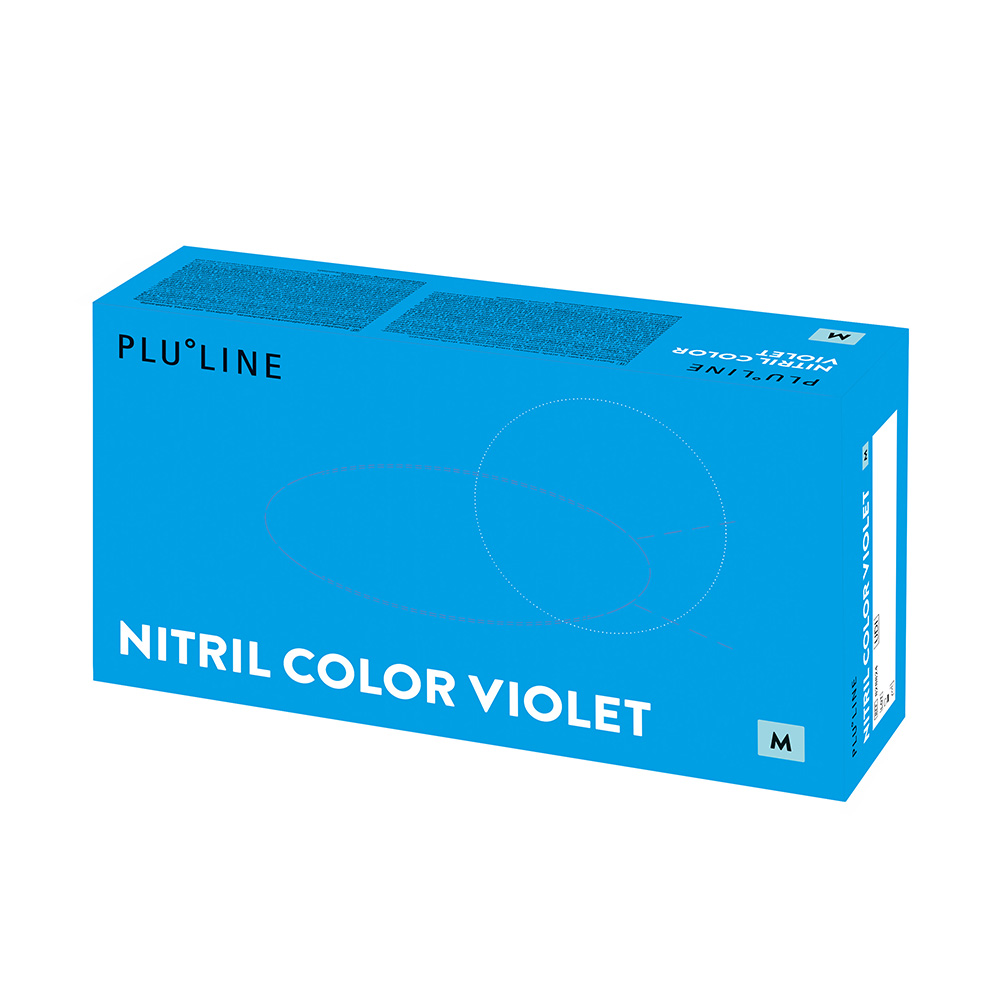 PLULINE NITRIL COLOR violet Gr. XS, 100 Stück