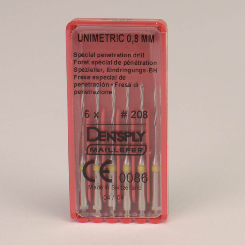 Unimetric Eindringungsbohrer 212/208, 6 Stück