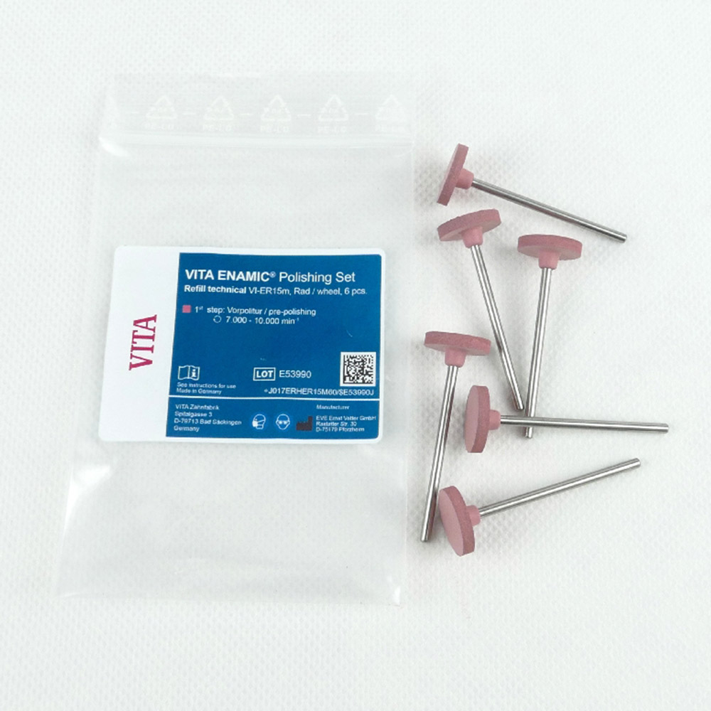 Polierinstrument Hst Rad ER15M pink, 6 Stück