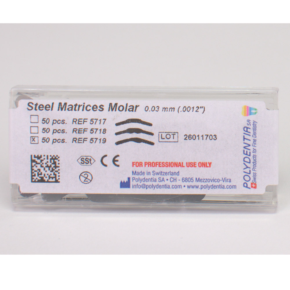 Matrizen Superdünn 0,03 mm 9,5 Molar, 50 Stück