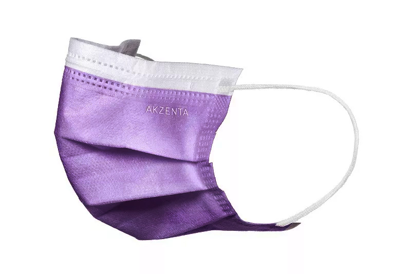 TOP MASK Ultrasafe Masque buccal 3 couches violet, 50 pièces