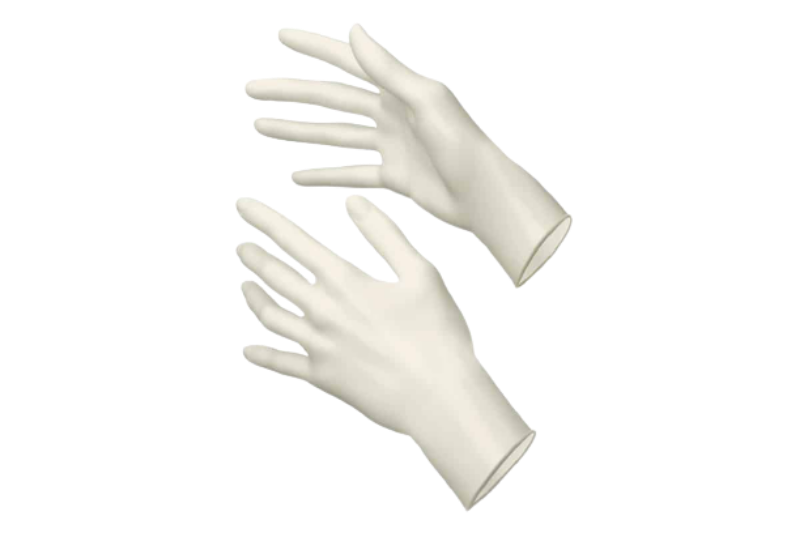 PURE Latex Handschuhe L hellbeige puderfrei, 100 Stück Packung