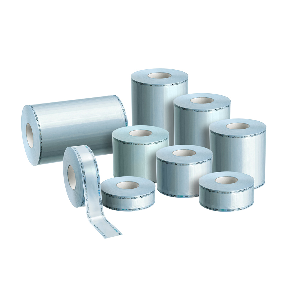 TOP SAFE Sterilisationsrolle 75 mm ohne Falte blau, 200 m Rolle