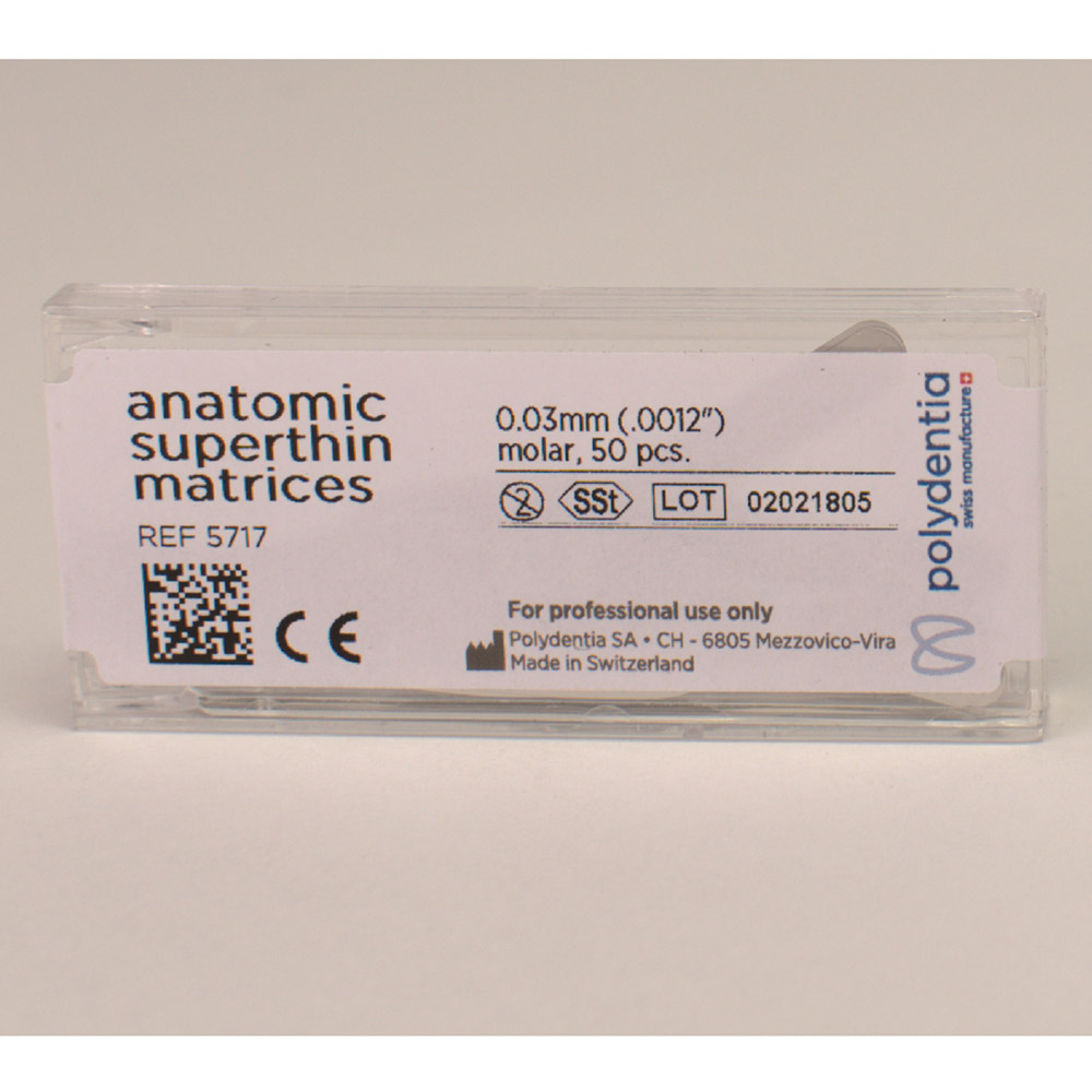 Matrizen Superdünn 0,03 mm 6,3 Molar, 50 Stück
