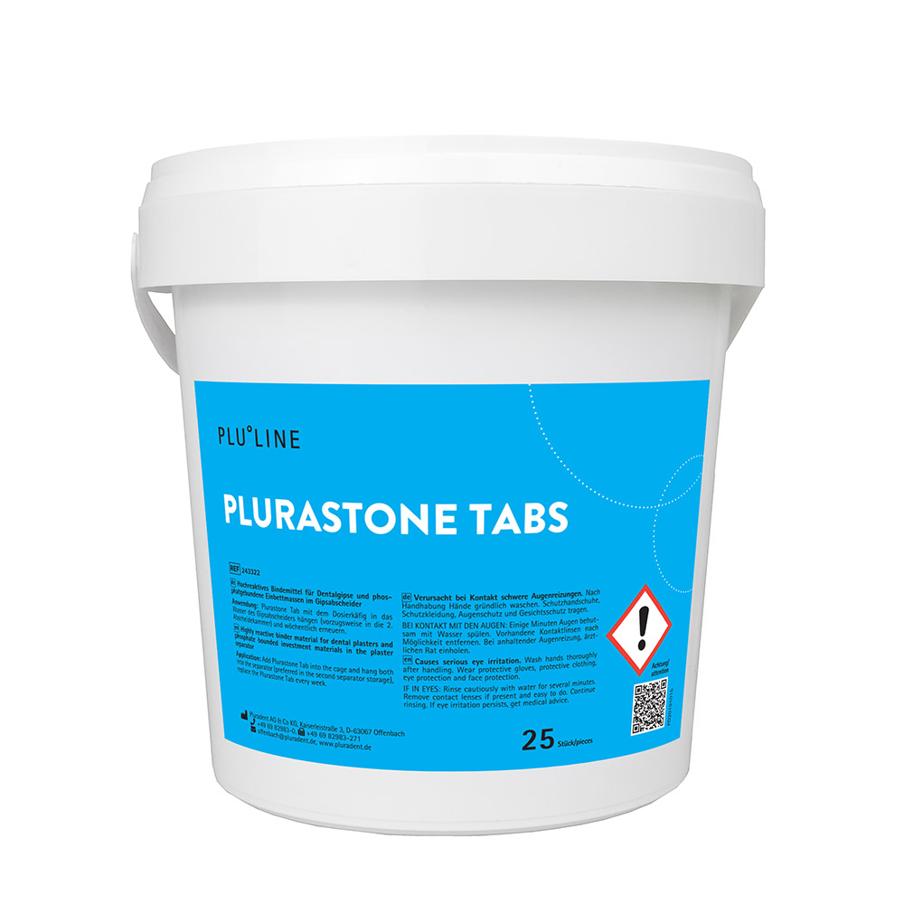 Plurastone Tabs Gipslöser, 25 Stück Eimer