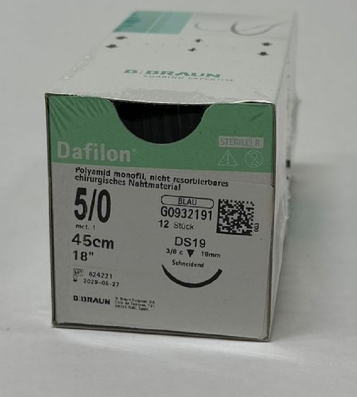 Dafilon blau 5-0 DS-19 45 cm G0932191, 12 Stück