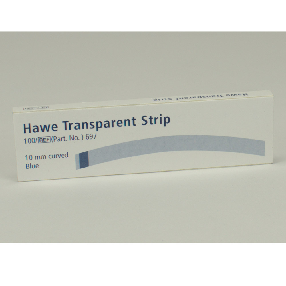 Transparent Strips gebogen10 mm 697, 100 Stück