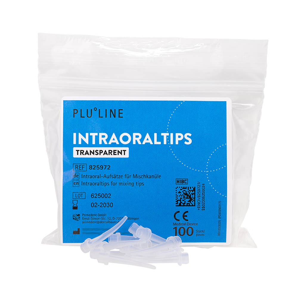 Embouts intra-oraux PLULINE transparents, 100 pièces