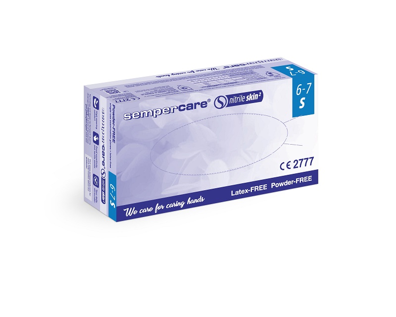 Sempercare Nitril Handschuhe Skin 2 pf lavendel-blau Gr. S, 200 Stück Packung
