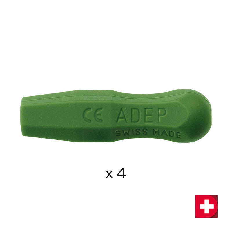 Manchons de poignée Deppeler ADEP verts, 4 pièces
