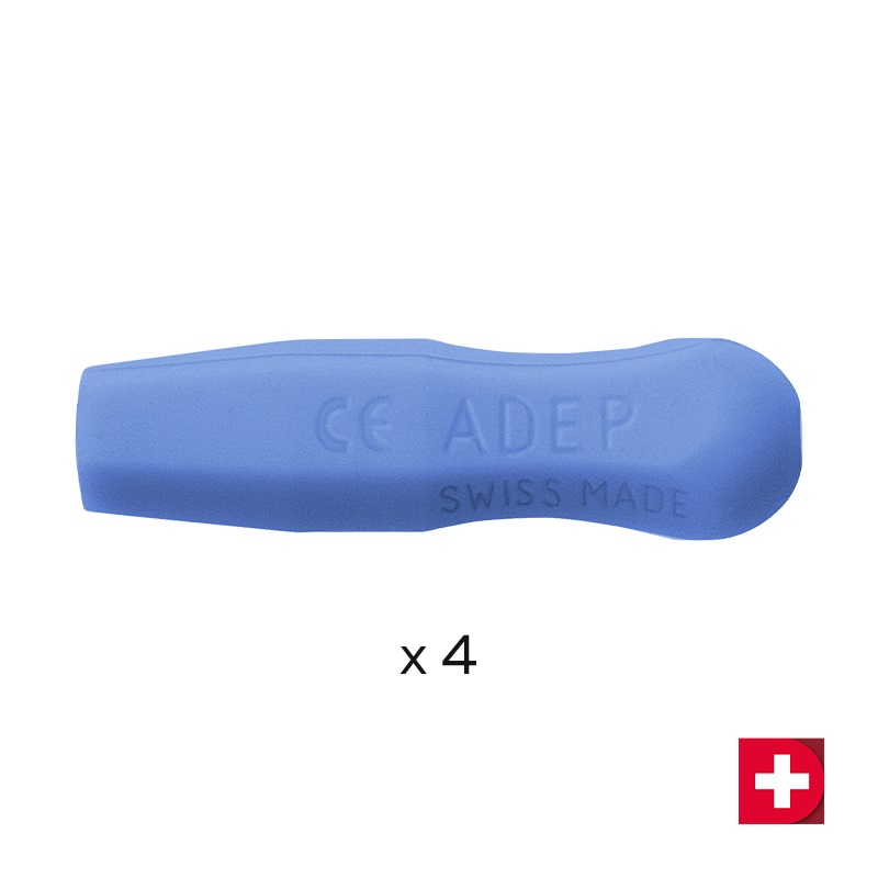 Deppeler ADEP Griffhülsen hellblau, 4 Stück