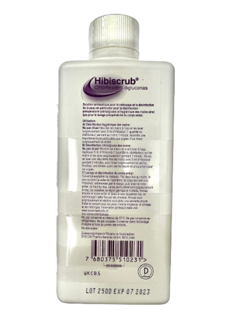 HIBISCRUB 500ML          >NL FL/APO
