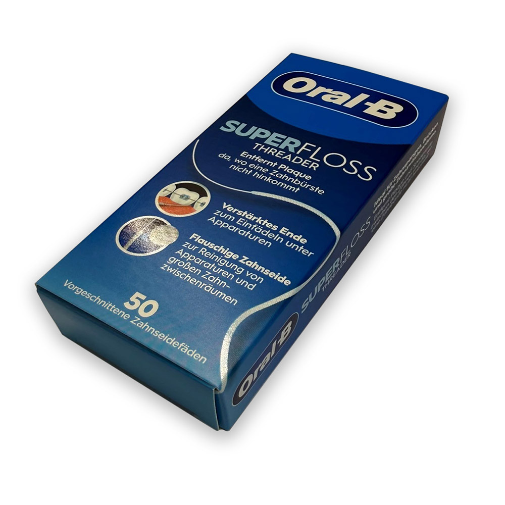 Oral-B Superfloss Threader Zahnseide mint, 50 Stück