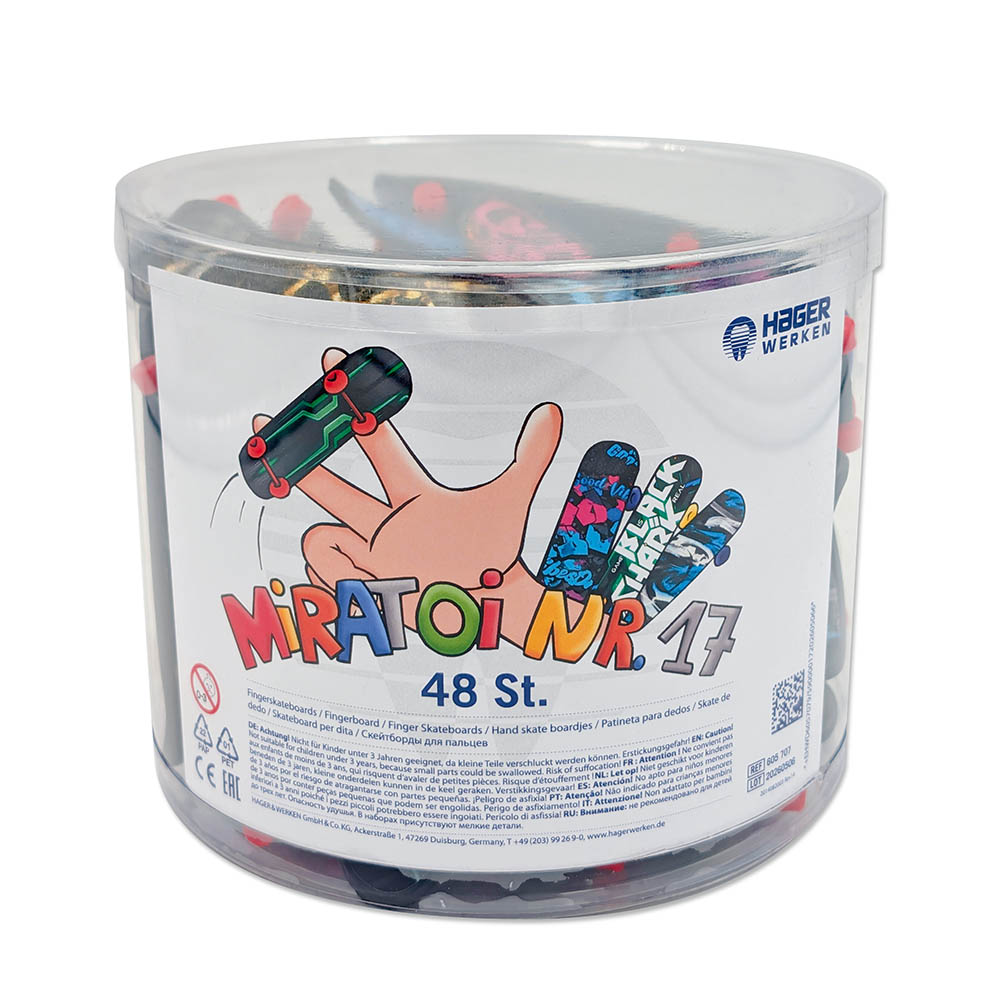 Miratoi Nr.17 Fingerskateboards Mix, 48 Stück