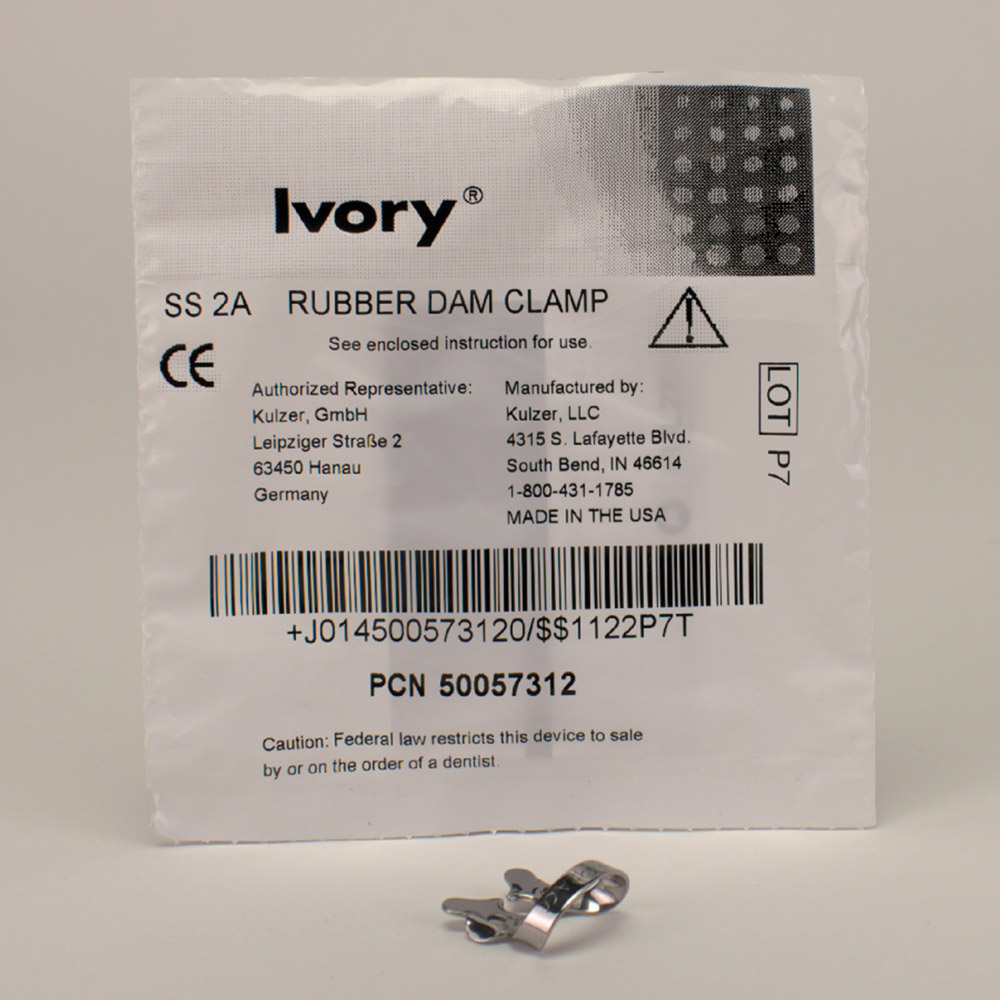 Kofferdam Klammer Ivory Nr. 2A, Stück