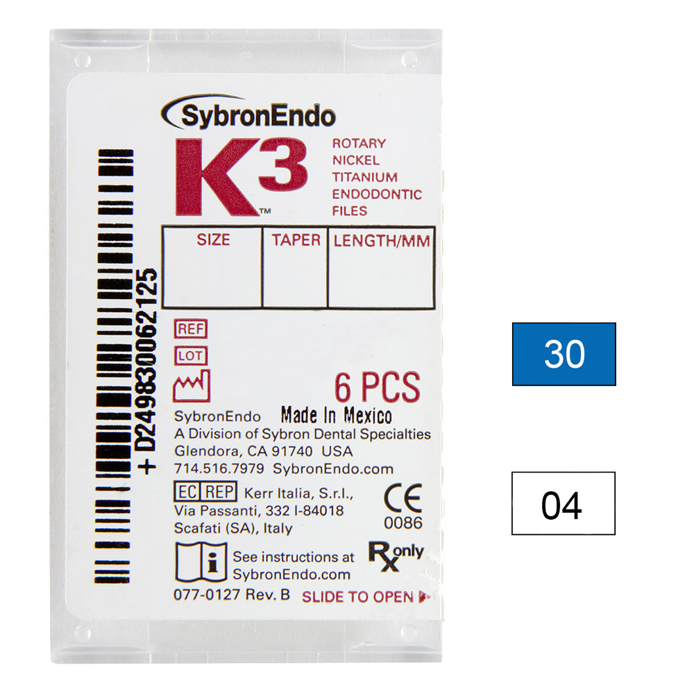 K3 NiTi-Files .04 Gr.30 21 mm, 6 Stück