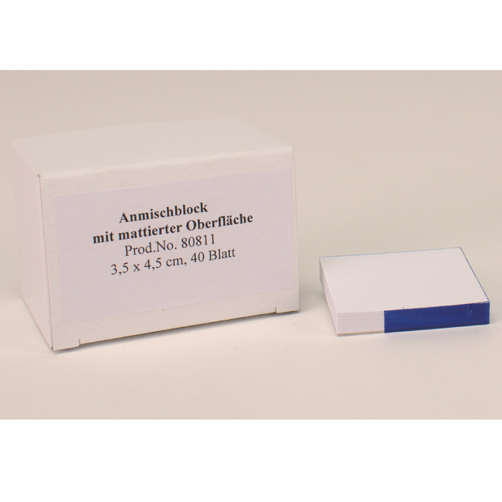 Anmischblock matt 3,5 x 4,5 cm, 12 Stück