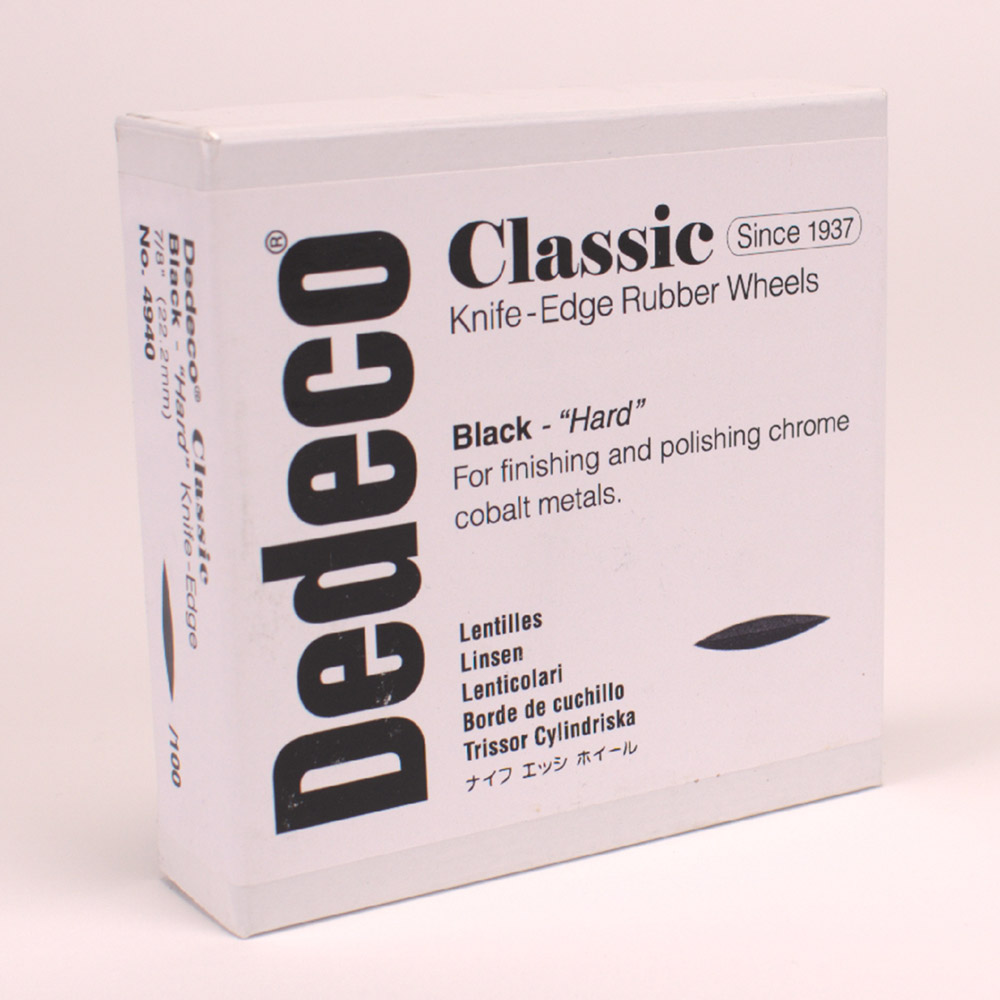 Dedeco Gummipolierer Linse schwarz 22 mm, 100 Stück