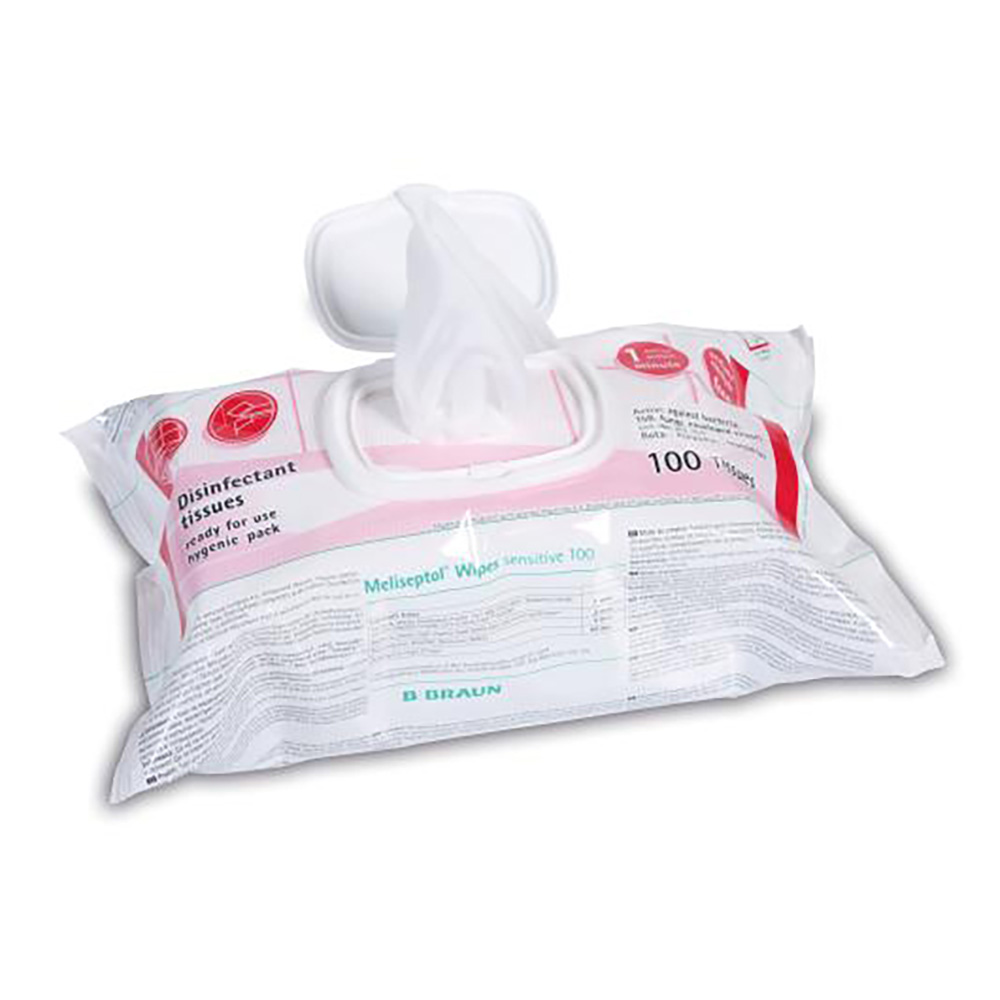 Meliseptol Wipes sensitive 100, 100 Stück Flowpack