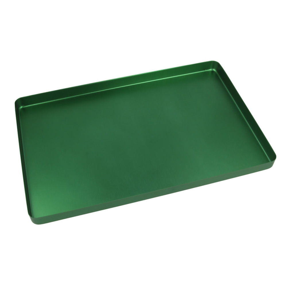 Norm-Tray Boden Aluminium 18 x 28 cm ungelocht grün, Stück