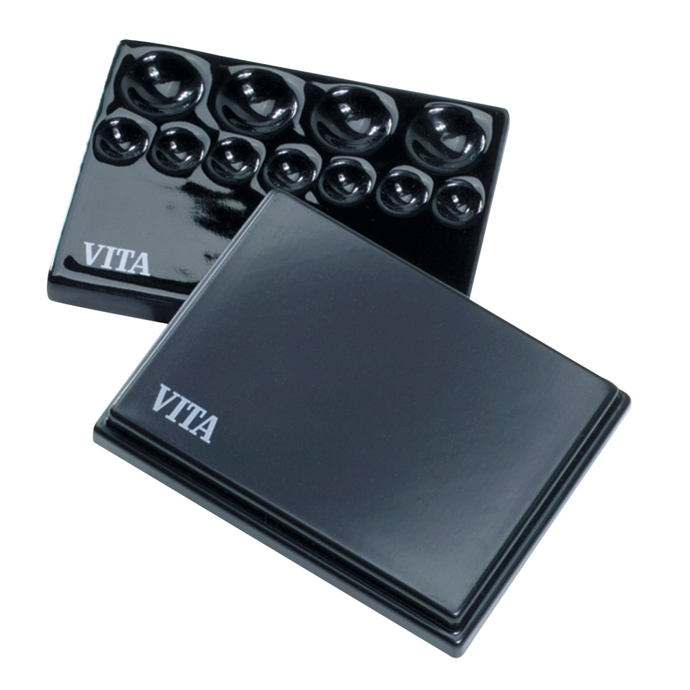 Anmischplatte schwarz 8,5 x 11 cm, Stück