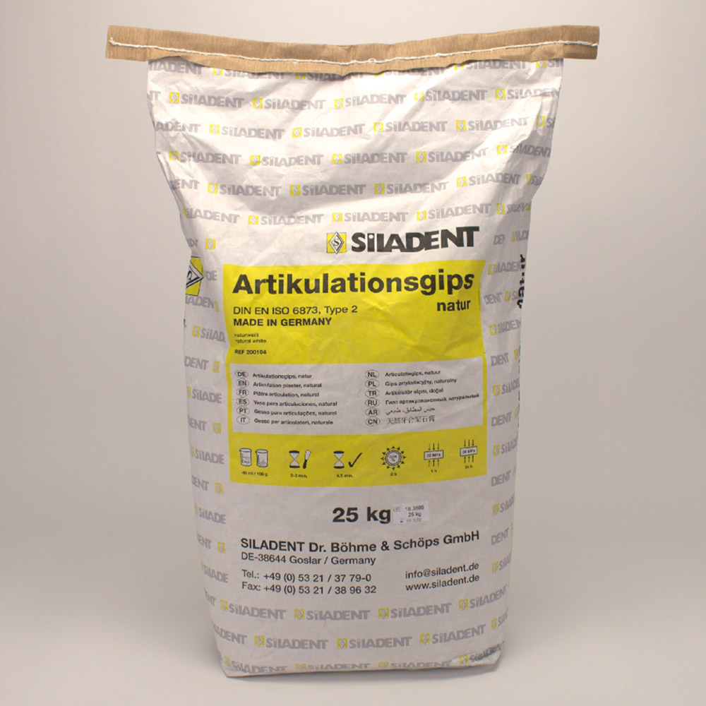 Artikulationsgips weiß Natur, 25 kg