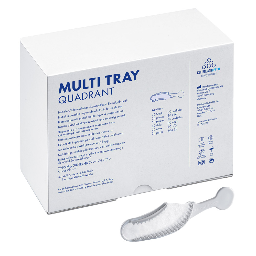 Multi Tray Abdrucklöffel Quadrant, 30 Stück