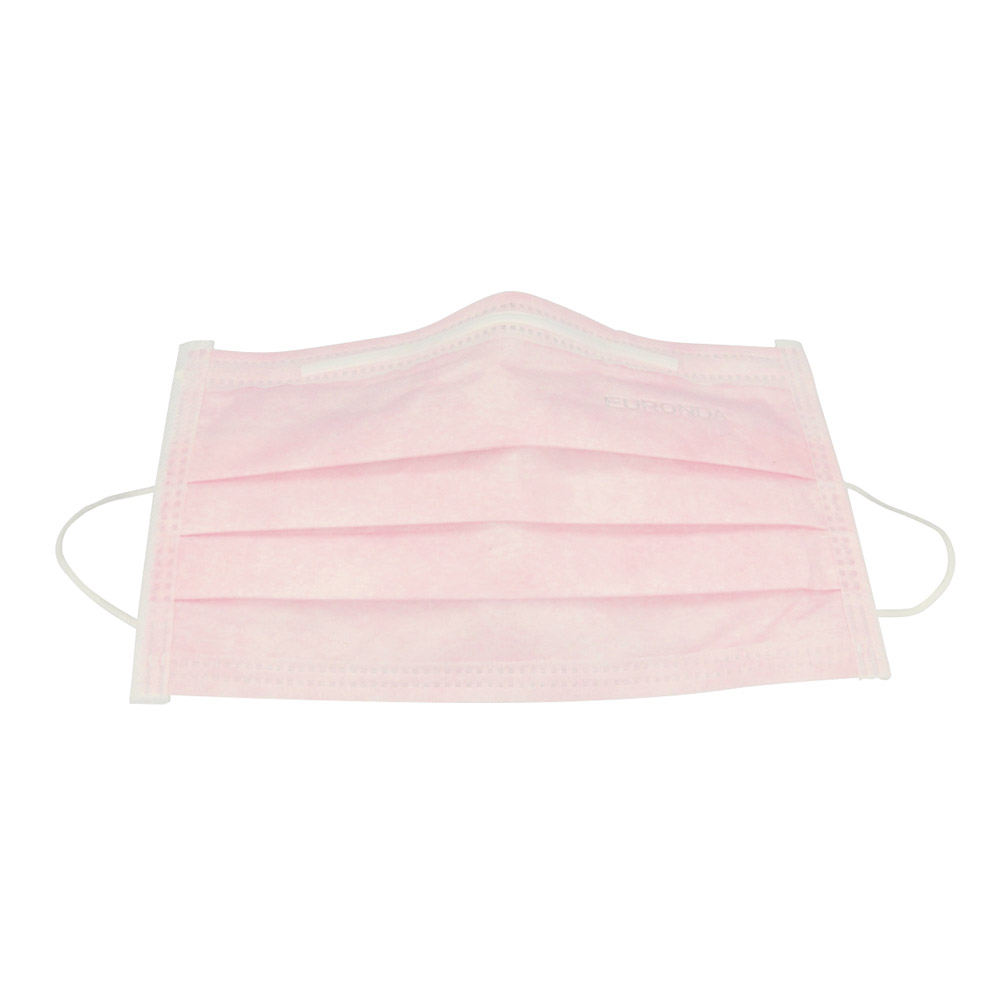 Mundschutz Monoart Pro 3 rosa Gummizug, 50 Stück