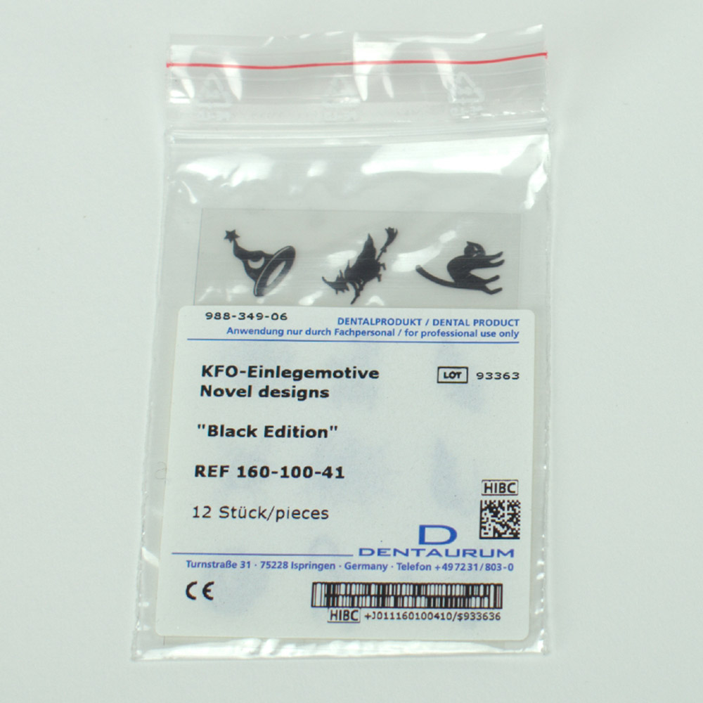 Einlegemotiv KFO Black Edition, 12 Stück