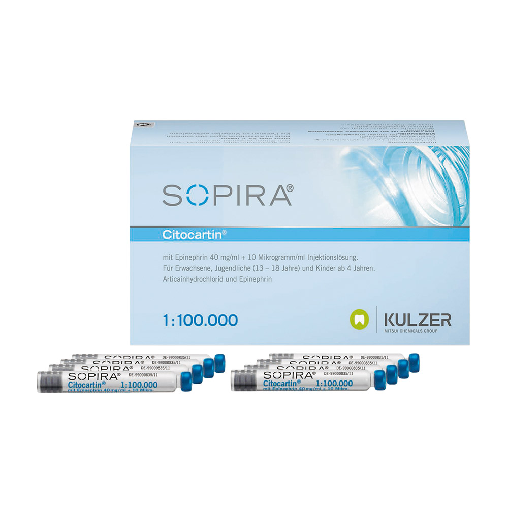 Sopira Citocartin 1:100000 Zylinderampullen, 50 Stück