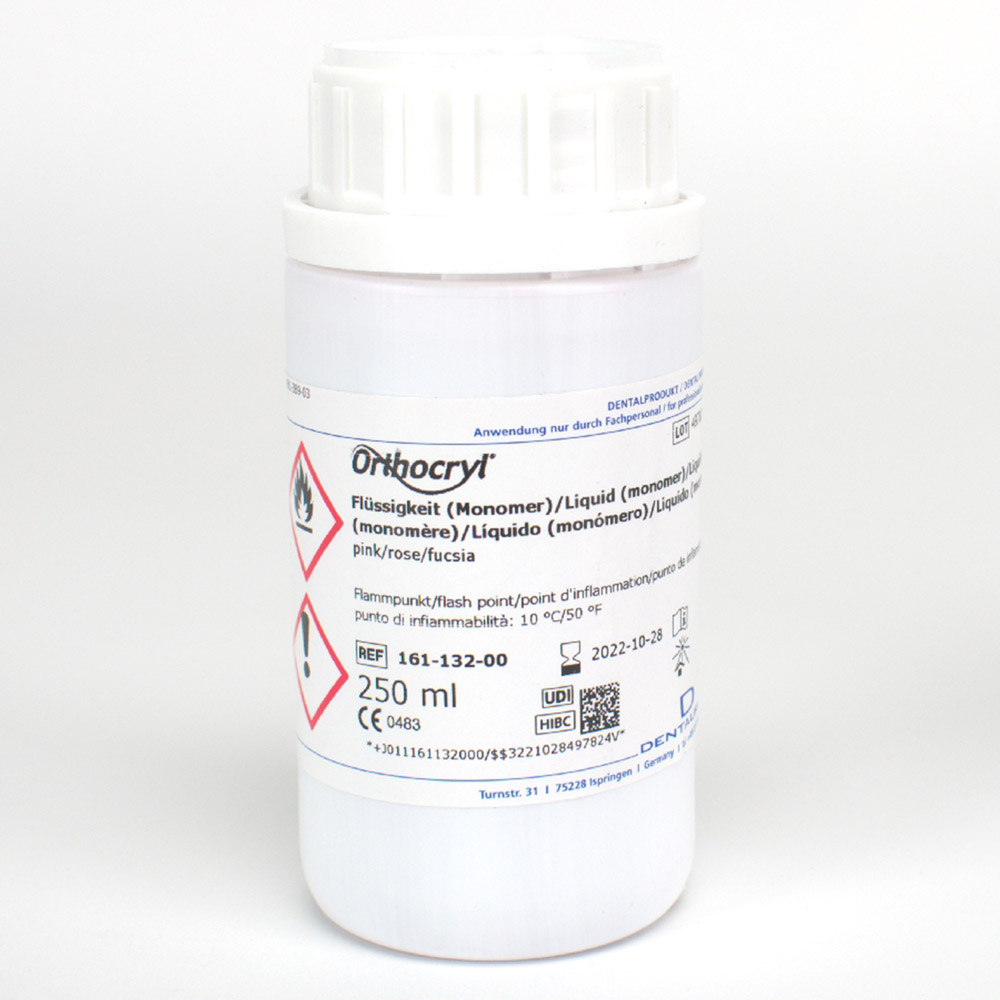 Orthocryl Flüssigkeit pink, 250 ml