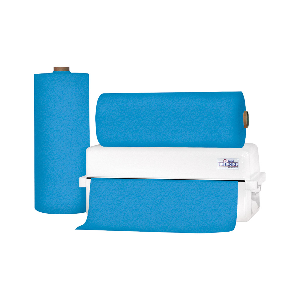 Patientenumhang 3 Standard 54 x 60 cm Zahn hellblau, 80 Stück Rolle