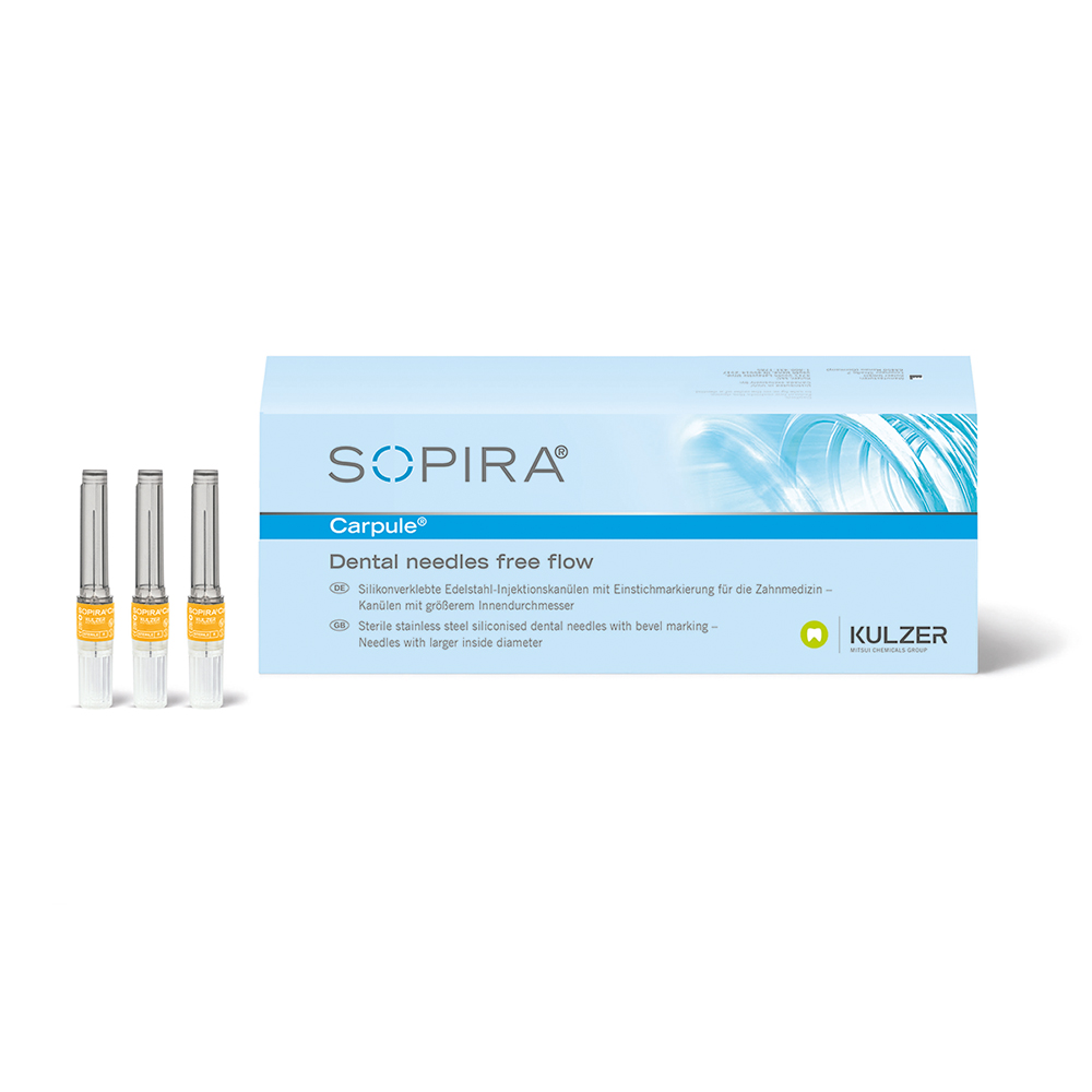 Sopira Carpule Free Flow Kanüle G27 0,4 x 25 mm, 100 Stück