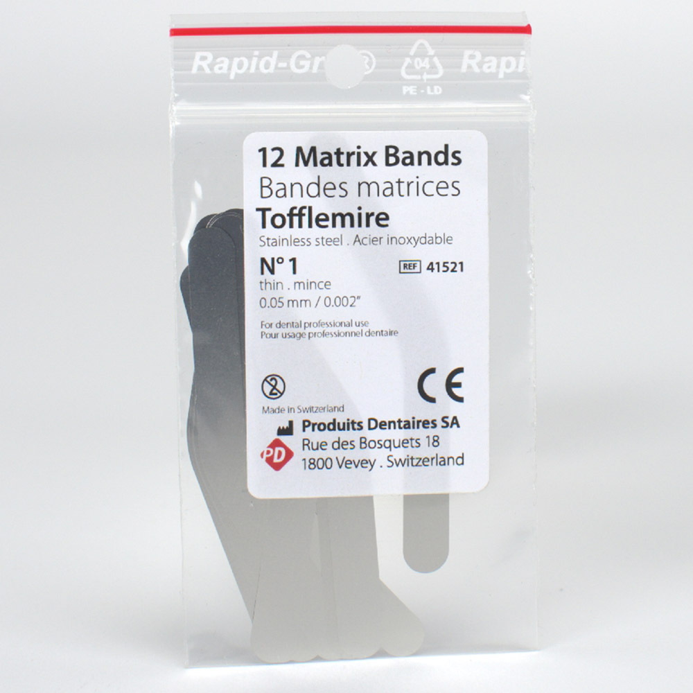 Tofflemire Matrizen dünn 1 P.D., 12 Stück