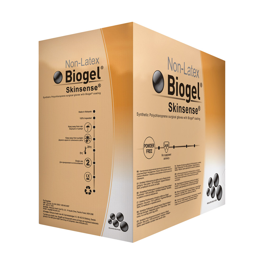 Biogel Skinsense Handschuhe steril 8, 50 Paar