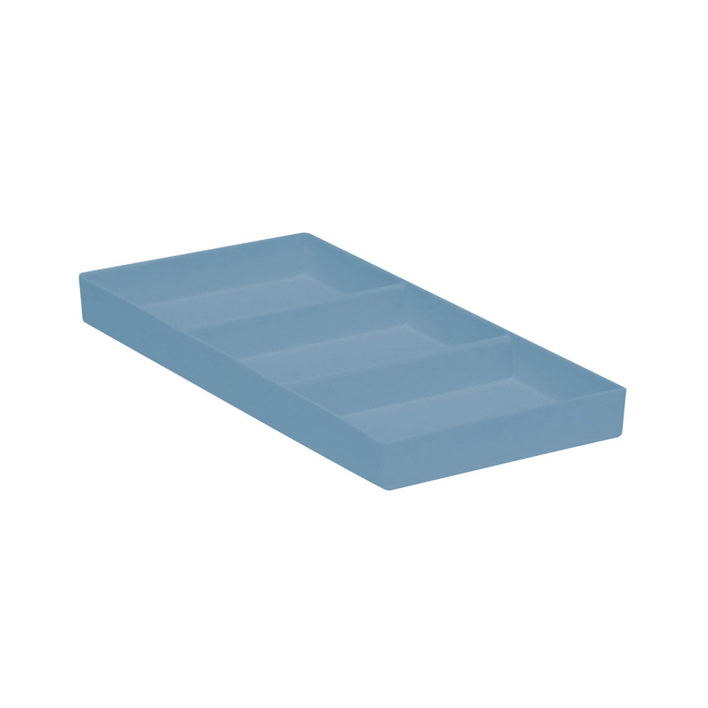Cabinet Tray mit 3 Fächern blau, Stück