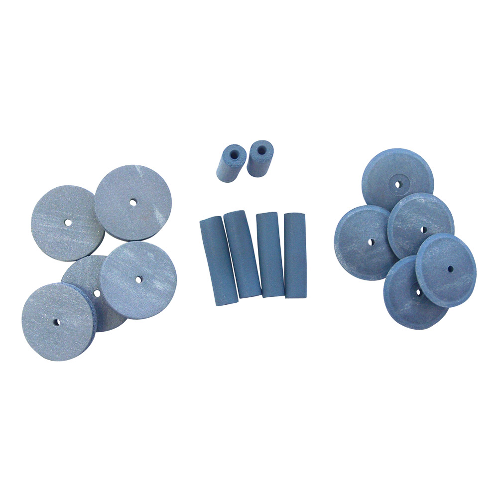 Dedeco Gummipolierer Rad blau 22 mm, 100 Stück